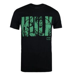 Hulk Mens Text T-Shirt / Black/Green